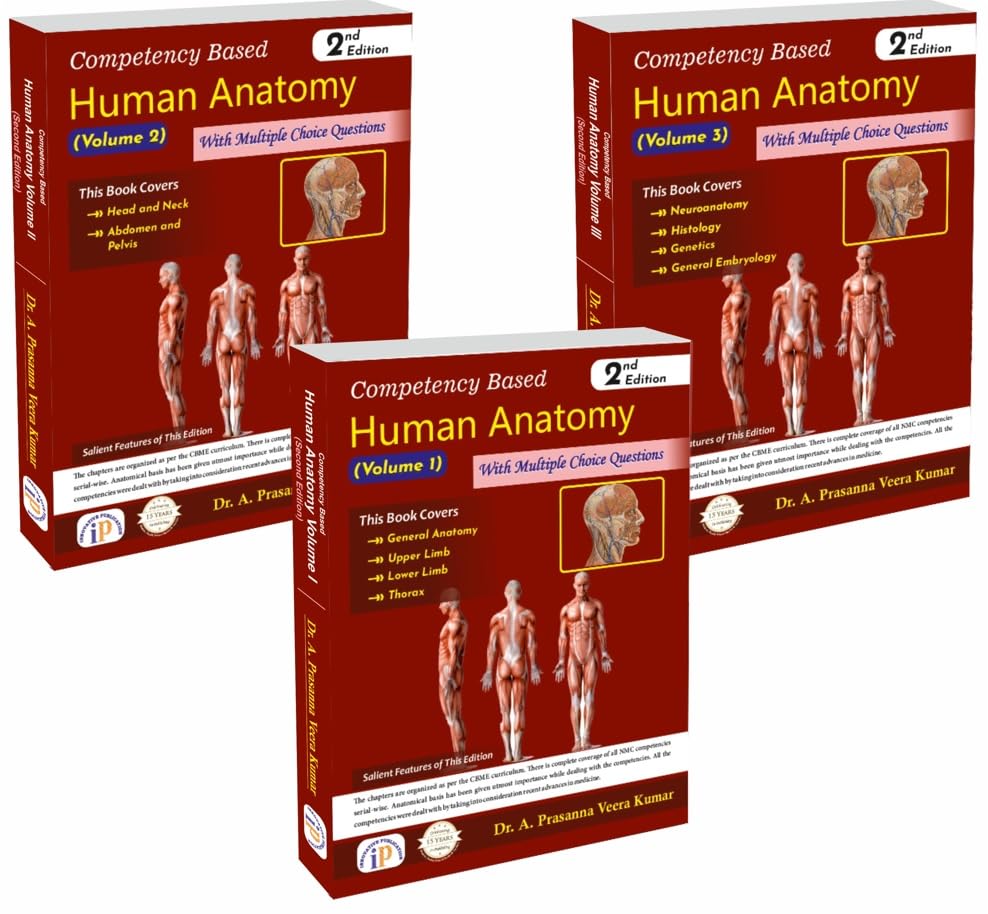 Competency Based Human Anatomy Set Of 3 Volumes (Second Edition)