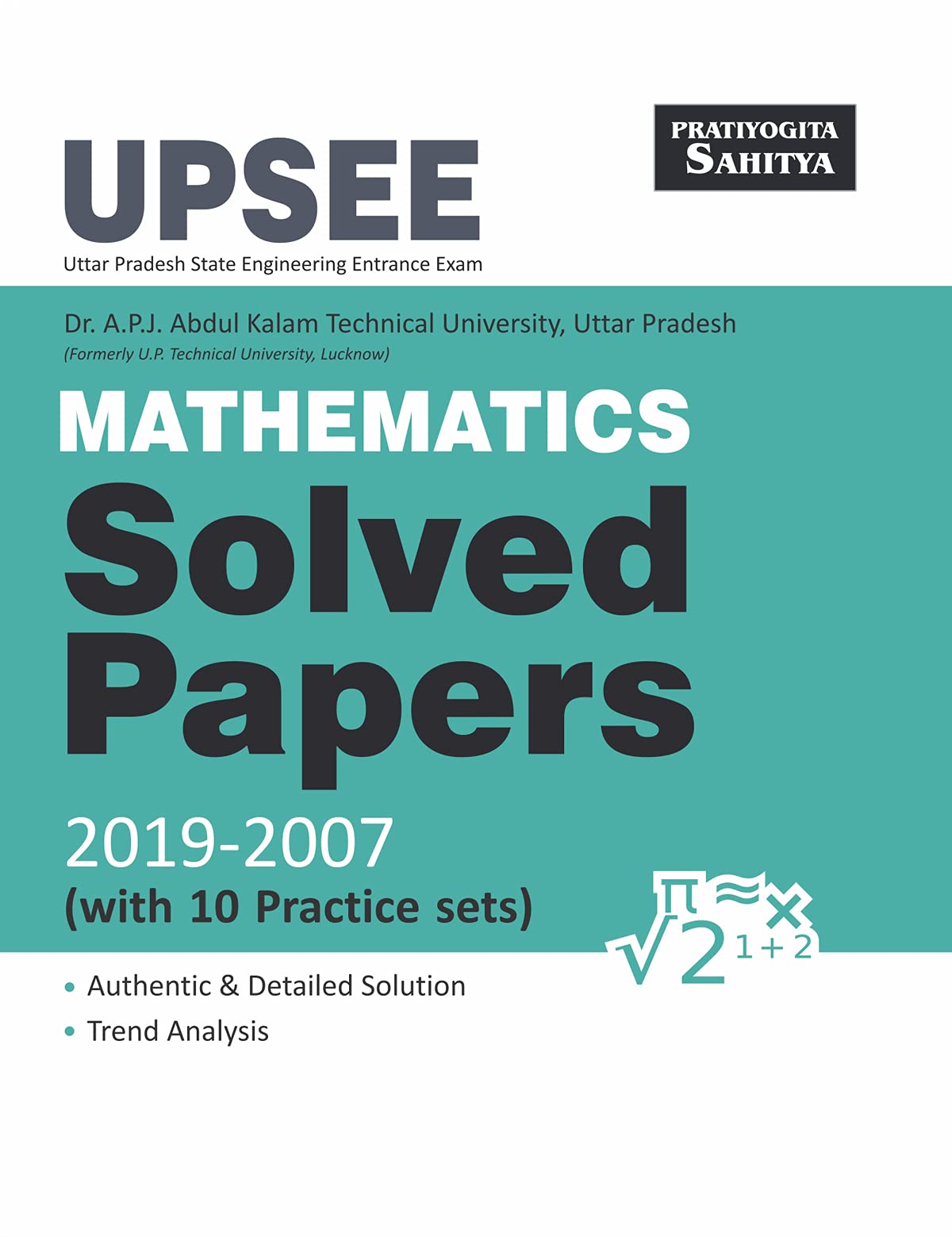 Sahitya Bhawan solved papers book for UPSEE Exam Mathematics in English