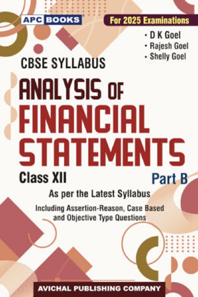 Analysis Of Financial Statements Book For Class 12 Part B  Cbse  Examination 20242025