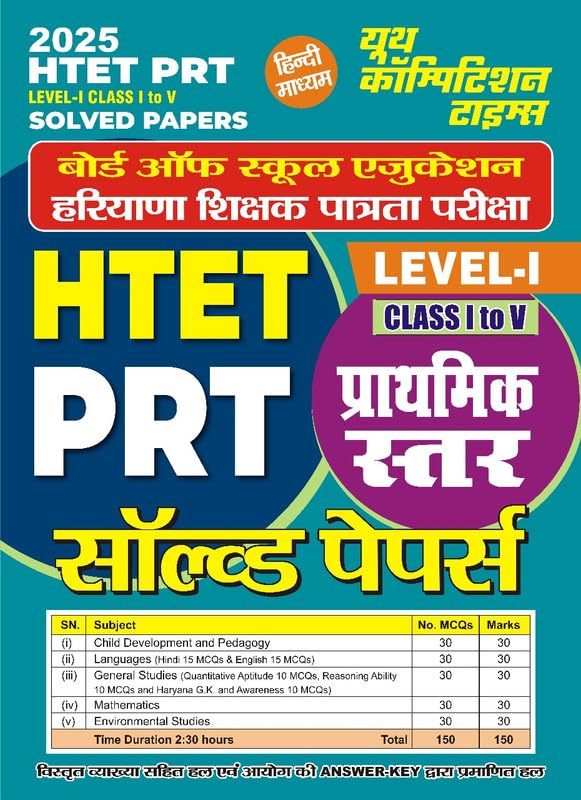 HTET PRT LevelI ClassI to V Solved Papers 2025