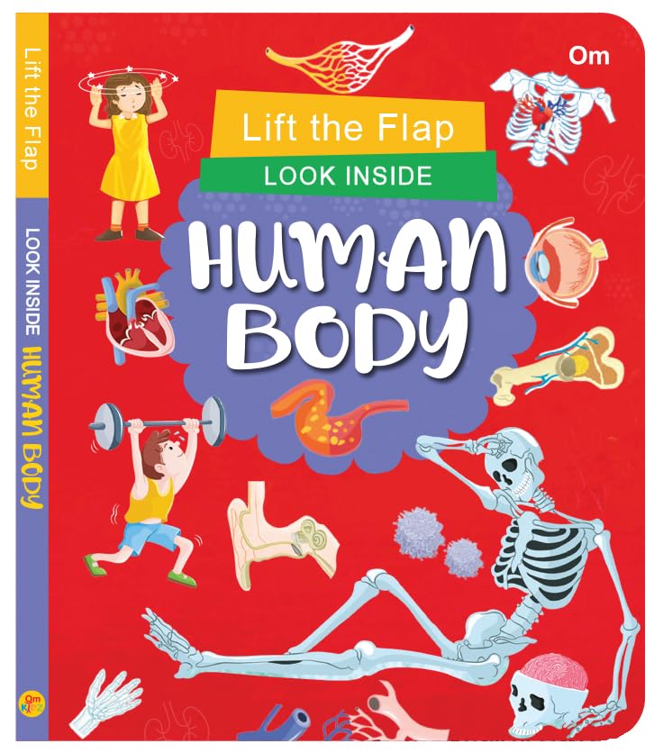 Board Book: Lift the Flap Look Inside Human Body Activity Book for Children Age 35 Years
