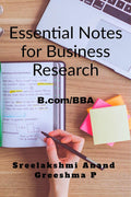 Essential Notes For Business Research : B.Com/Bba