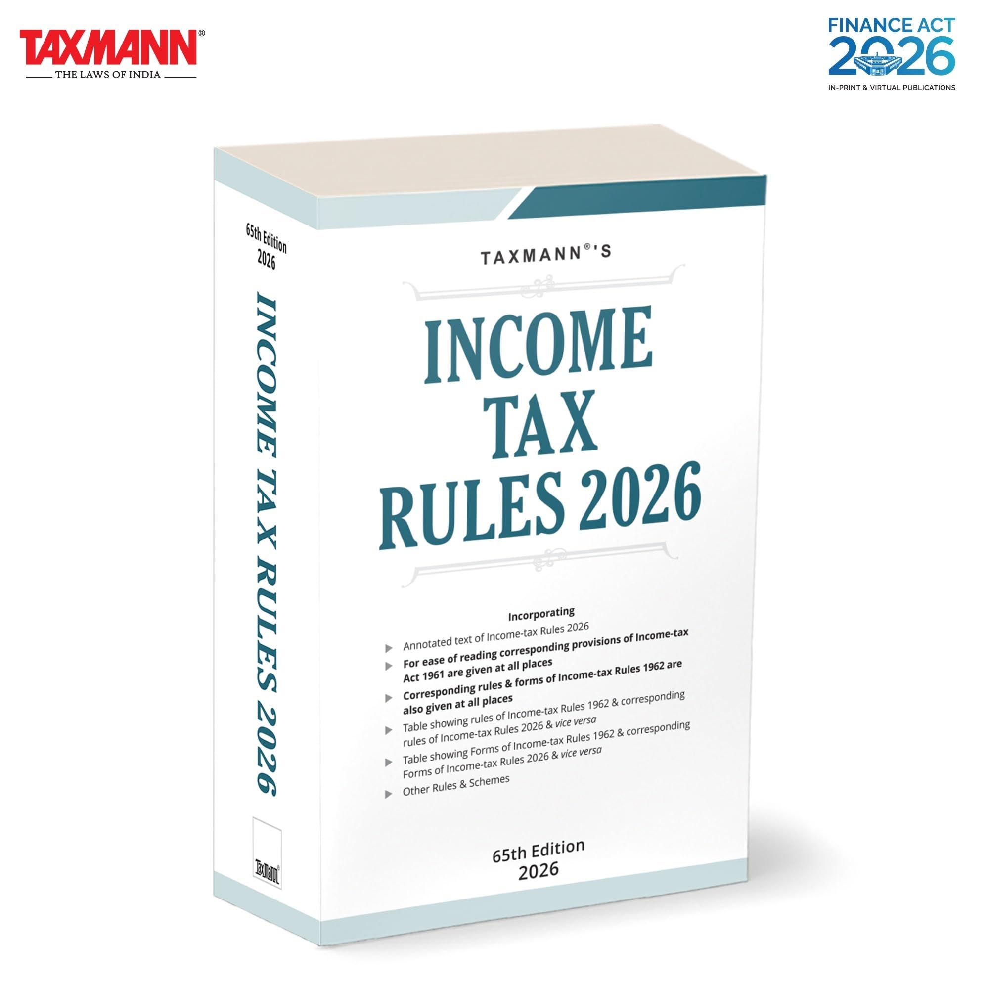 Taxmanns IncomeTax Rules 2026  Every Rule is Crossreferenced Across Three Layersits 1962 Counterpart | the Corresponding 1