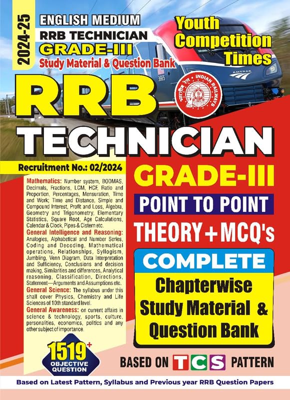 English Medium RRB Technician Grade_III Complete Chapterwise Study Material & Question Bank 2024_25