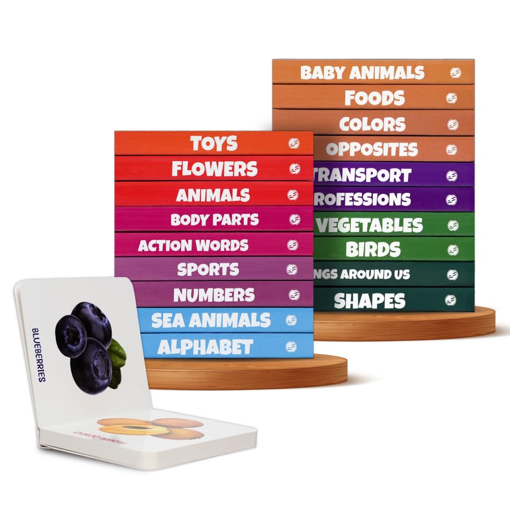 Kids First Library Boxset Of 20 Board Books, Early Learning Educational Book For Toddlers, Books For 13 Year Old, Animals, Fr