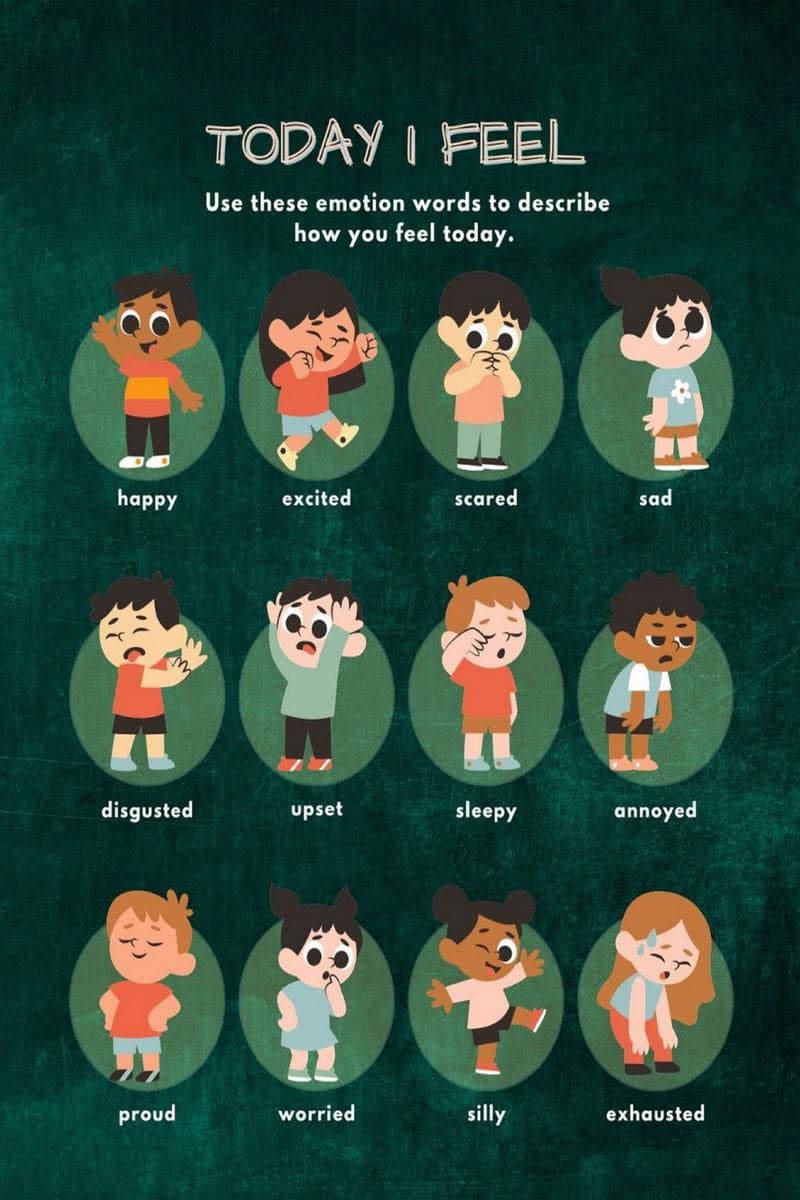 Today I Feel : Emotions Worksheet for Girls, Pages 50, Jumbo Size