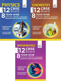 Physics, Chemistry & Mathematics Class 12 Cbse Board 8 YearWise (2013  2020) Solved Papers Powered With Concept Notes