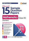 Arihant CBSE Exams 2024 ISucceed 15 Sample Question Papers Mathematics (Standard) Class 10th