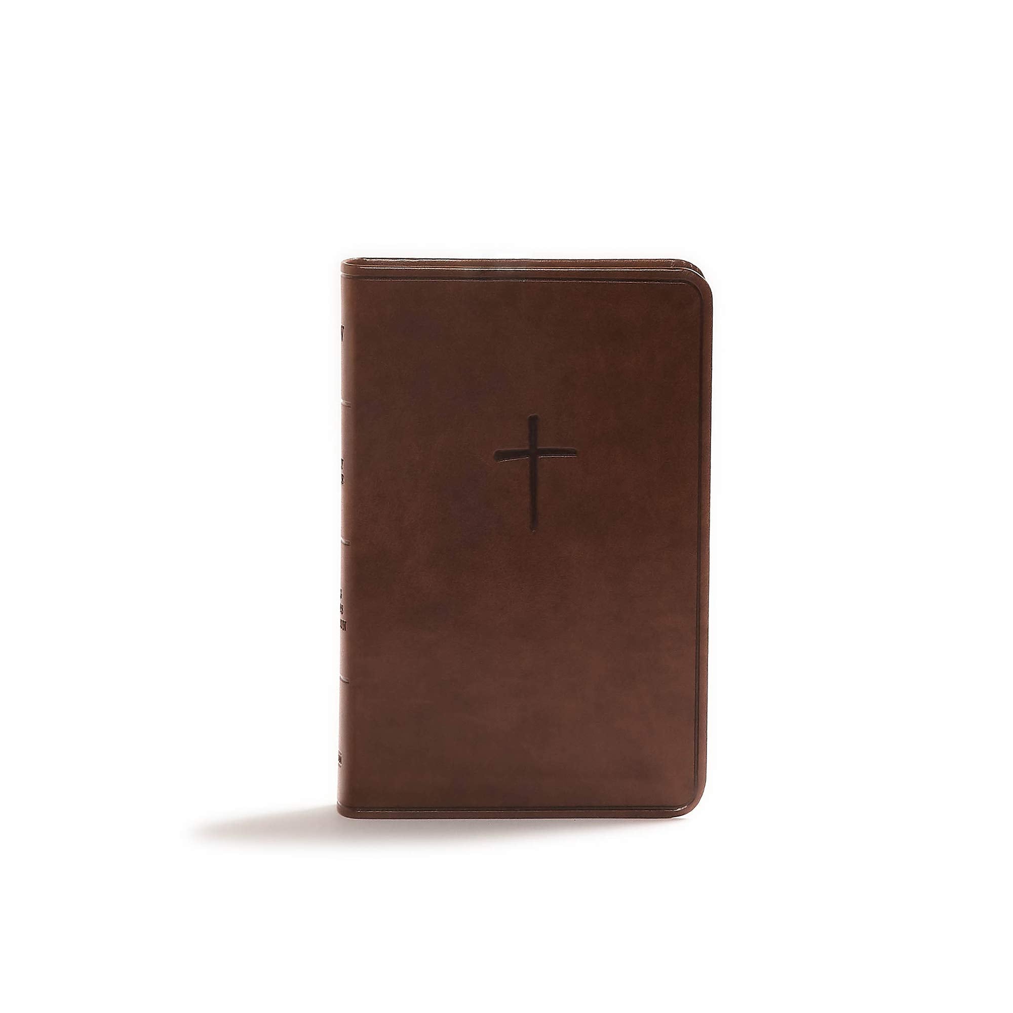 CSB Compact Bible, Value Edition, Brown LeatherTouch, Red Letter, Presentation Page, FullColor Maps, EasytoRead Bible Serif T