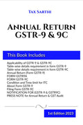 Annual Return GSTR9 & GSTR9C | 1st Edition 2023