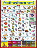 Hindi Varnmala Chart For Kids | 70X100 Cm (Extra Large Size To Attract Kids) | NonTearable And Waterproof (Laminated) | Hindi A