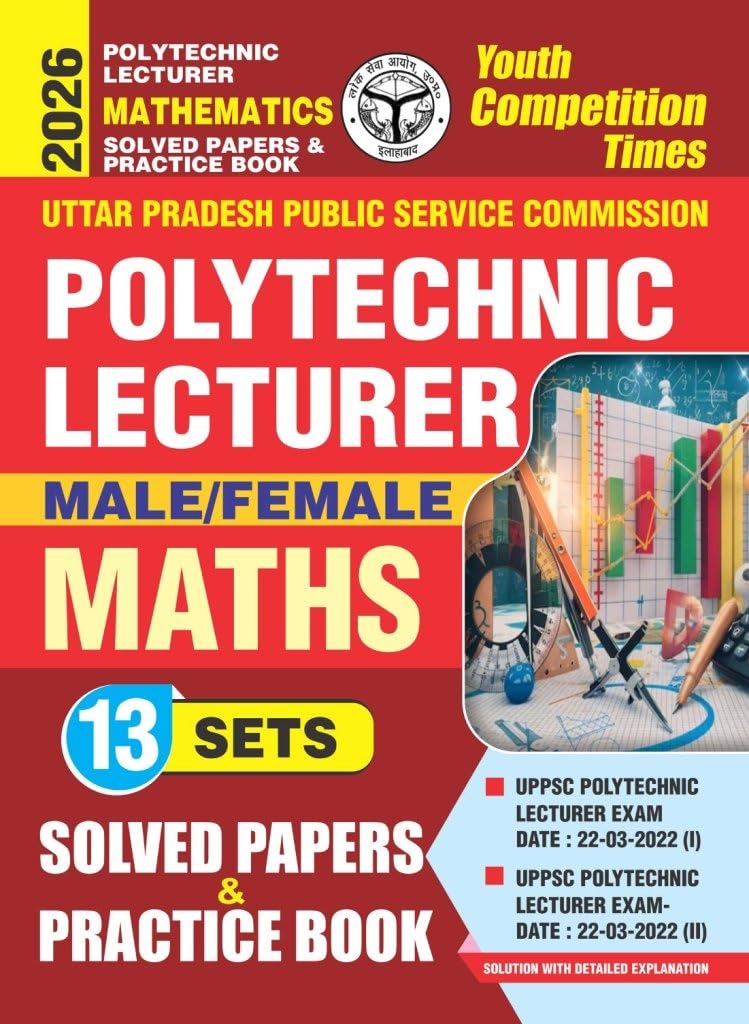 Polytechnic Lecturer Math Solved & Practice 13 Sets English & Hindi Medium