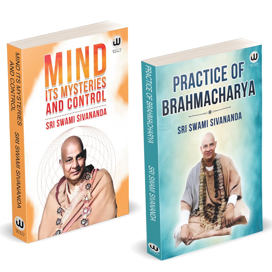 Mind : Its Mysteries And Control | Practice Of Brahmacharya | Sri Swami Sivananda | English Paperback Books | Combo Pack Gift Se