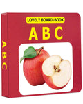Abc Board Book For Babies & Toddlers (02 Years) | Early Learning Alphabet Book With Bright AZ Pictures, Glitter Cover, Rounded C