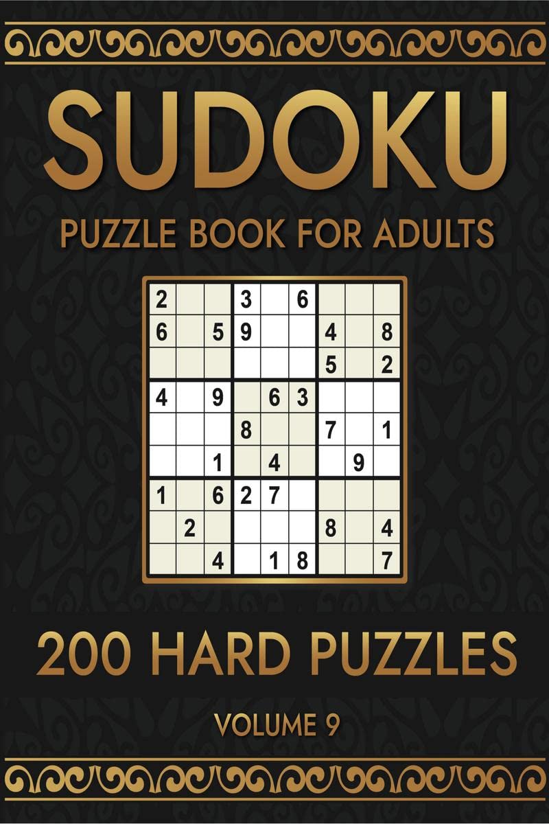 Sudoku 200 Hard Puzzles Volume 9 : Puzzle Book for Adults