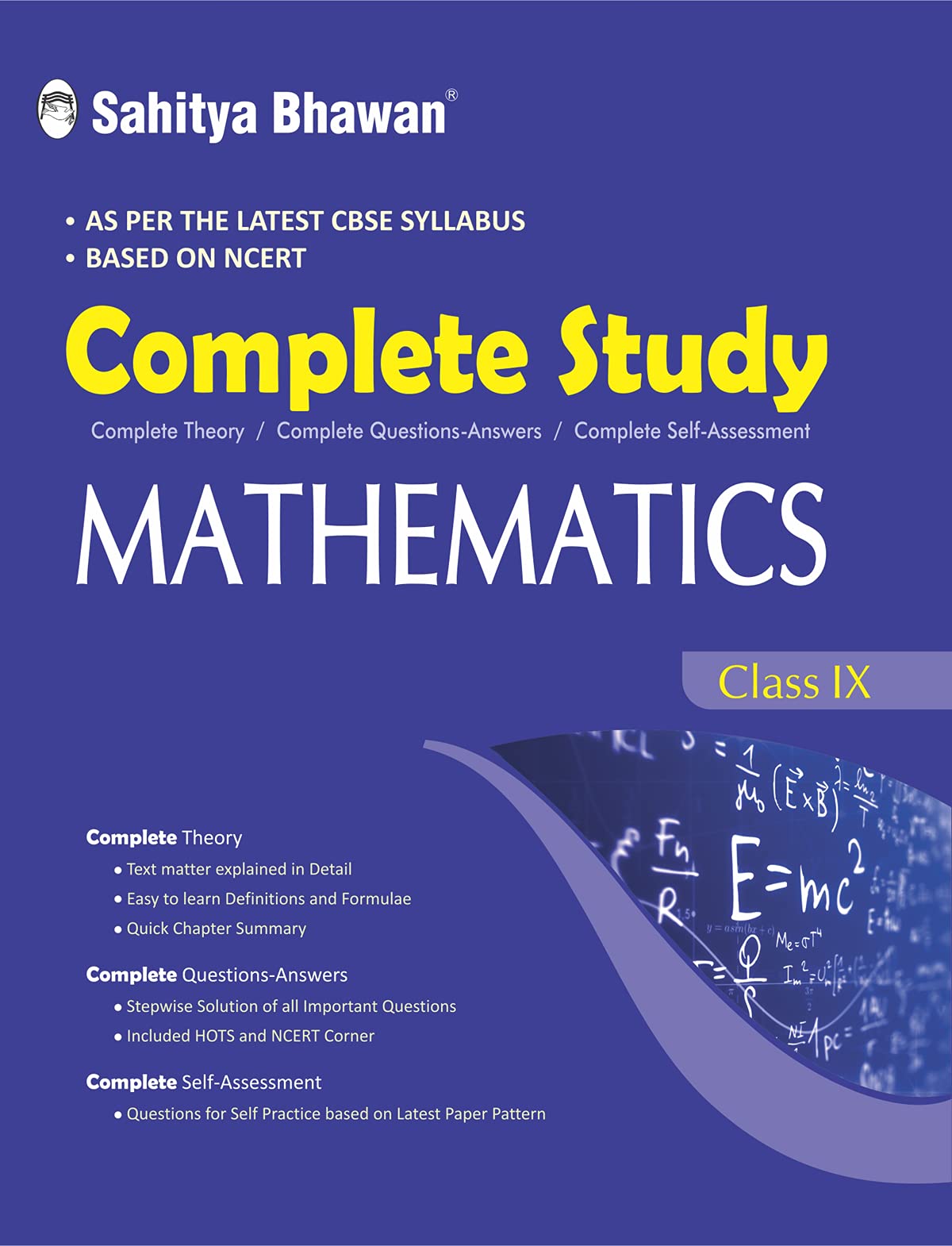Sahitya Bhawan textbook for class 9 Mathematics as per reduced syllabus and changed paper pattern for CBSE 2021 board exam