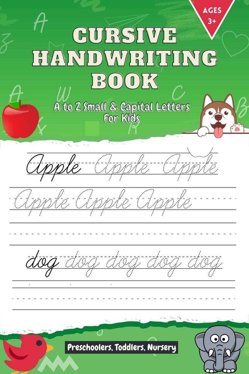 Cursive Handwriting Book | A to Z Small & Capital Letters for Kids, Preschoolers, Toddlers, Nursery (Cursive Writing Books)