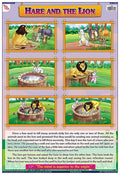 Tms02E | Teachingnest Hare & The Lion Chart | Moral Story | Laminated 33X48 Cm (13X19 Inch) | Wall Sticking [Wall Chart] Teachin