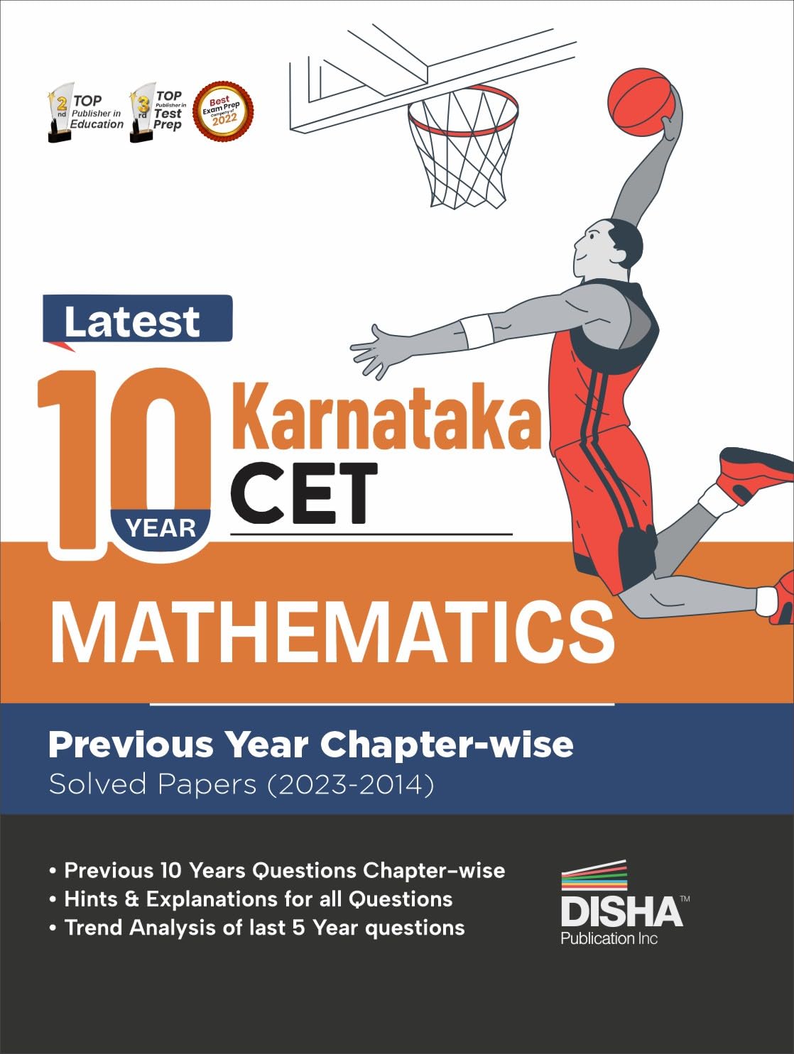 Latest 10 Year Karnataka Cet Mathematics Previous Year ChapterWise Solved Papers (2023  2014) | Kcet Pyqs Question Bank | For 