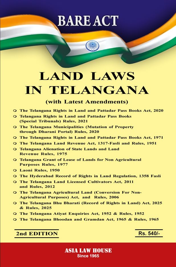 Land Laws In Telangana (Bare Act) (2Nd Edition 2026)