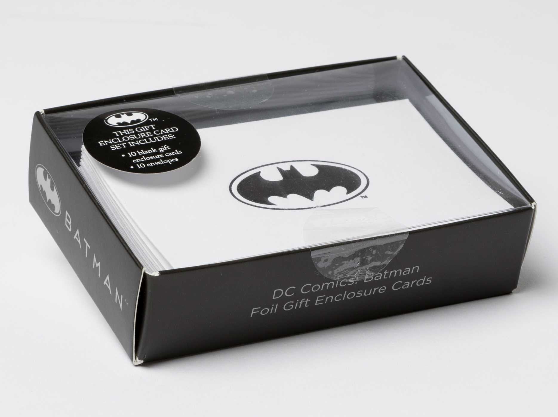 Dc Comics: Batman Foil Gift Enclosure Cards (Set Of 10): 10 Blank Cards And 10 Envelopes