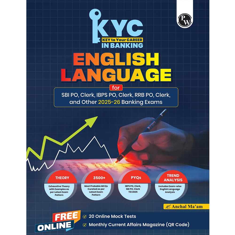 Pw Kyc English Language | Chapterwise Theory, Exercise, Past Year Questions (Pyq) By Anchal Sharma For Sbi Po, Clerk, Ibps Po, C