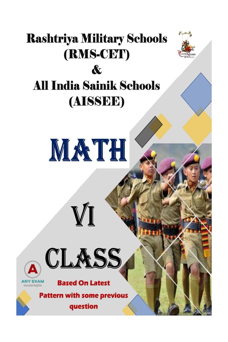 Rashtriya Military Schools (RMSCET) & All India Sainik Schools (AISSEE) MATH For Class 6th