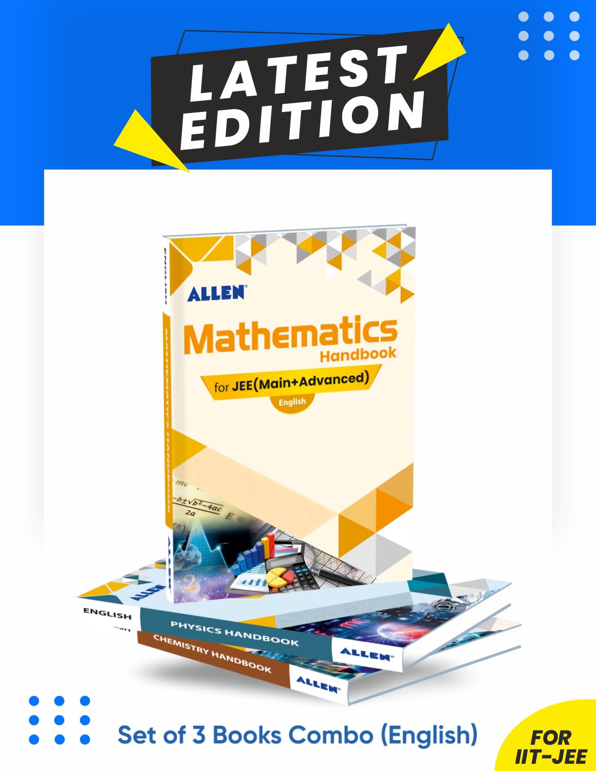 Allen Physics, Chemistry, Maths Handbook For IitJee Exam (English) (Set Of 3 Books Combo) | Non Returnable
