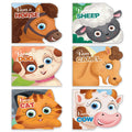 Farm & Pet Animals Shaped Board Books I Board Books for Children Age 2+ I Set of 6 Books (12 Pages in each book) I Picture Books