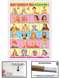 Great Teachers Of India (Size 70 X 100 Cms)|Laminated Both Sides