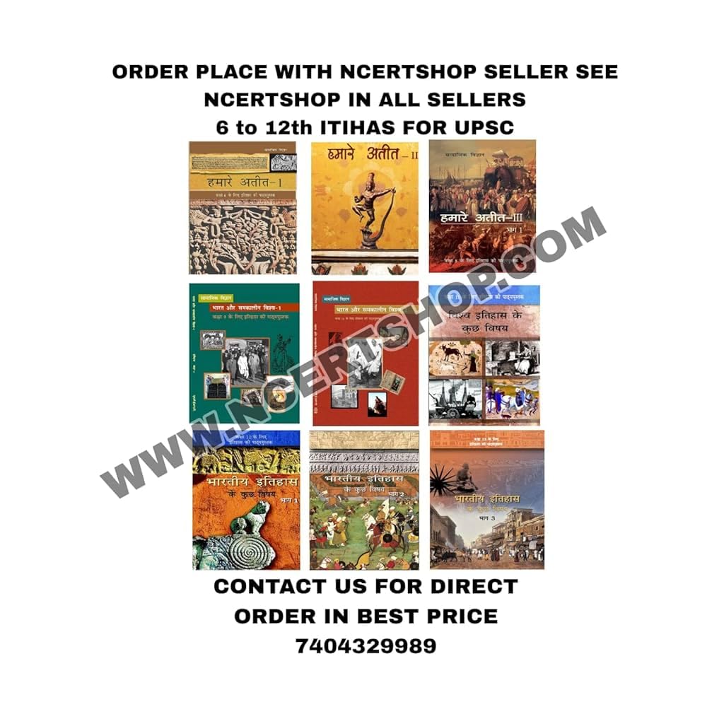 Ncert Textbooks History 6Th To 12Th In Hindi Medium(History) Combo Set (9 Books) 202526 Edition