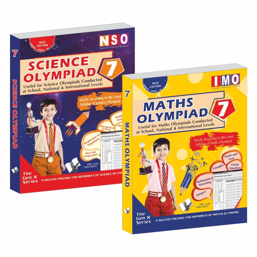 National Science Olympiad  Class 7 + International Maths Olympiad  Class 7 With OMR Sheets