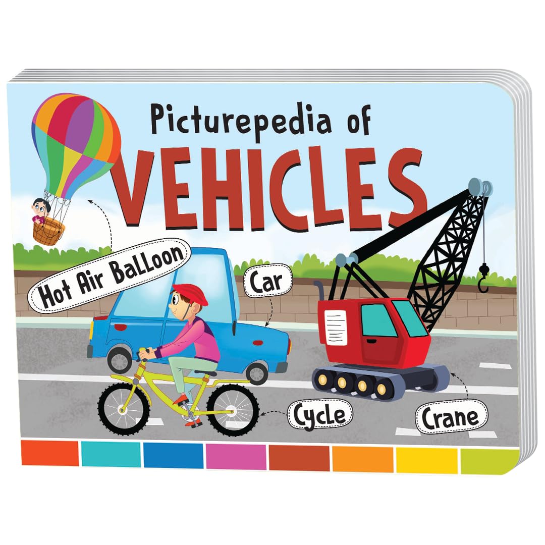 The Book Tree Picturepedia of Vehicles I Board Book for Kids Age 2+ I Bright & Colourful Pictures I EasytoRead Word Labels I B