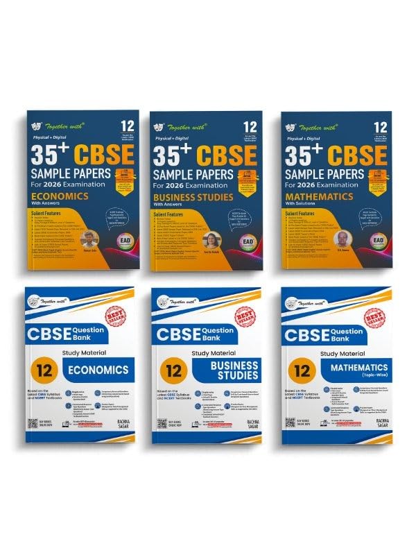 Together with Chapterwise CBSE Question Bank and EAD level based 35+ CBSE Sample Papers 202526 for Economics, Business Studies