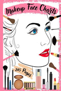 Makeup Face Charts : Blank Makeup Face Chart Worksheets for Makeup Lovers from Beginner to Pro, to Organize and Plan their Desig