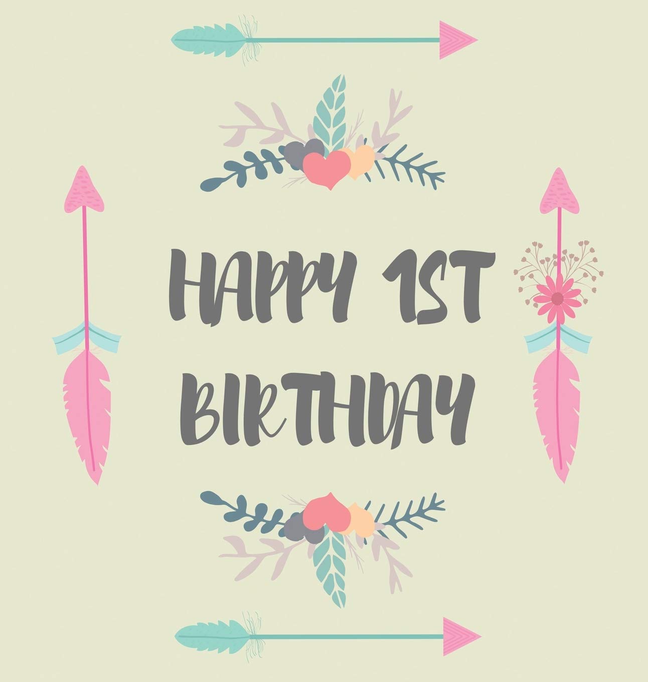 First birthday guest book (Hardcover): Birthday guest book, first birthday book, party and birthday celebrations decor, memory b