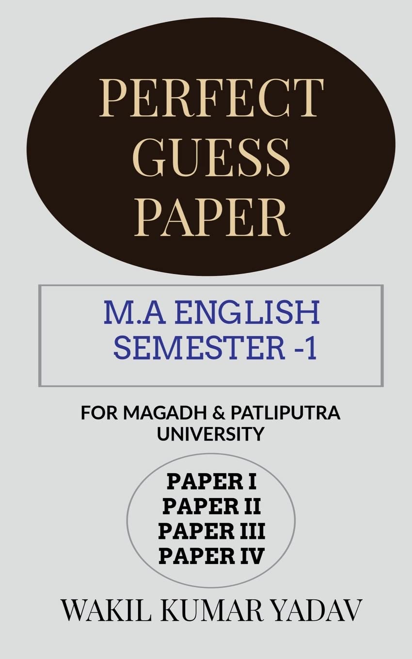 Perfect Guess Paper M.A English Semester 1