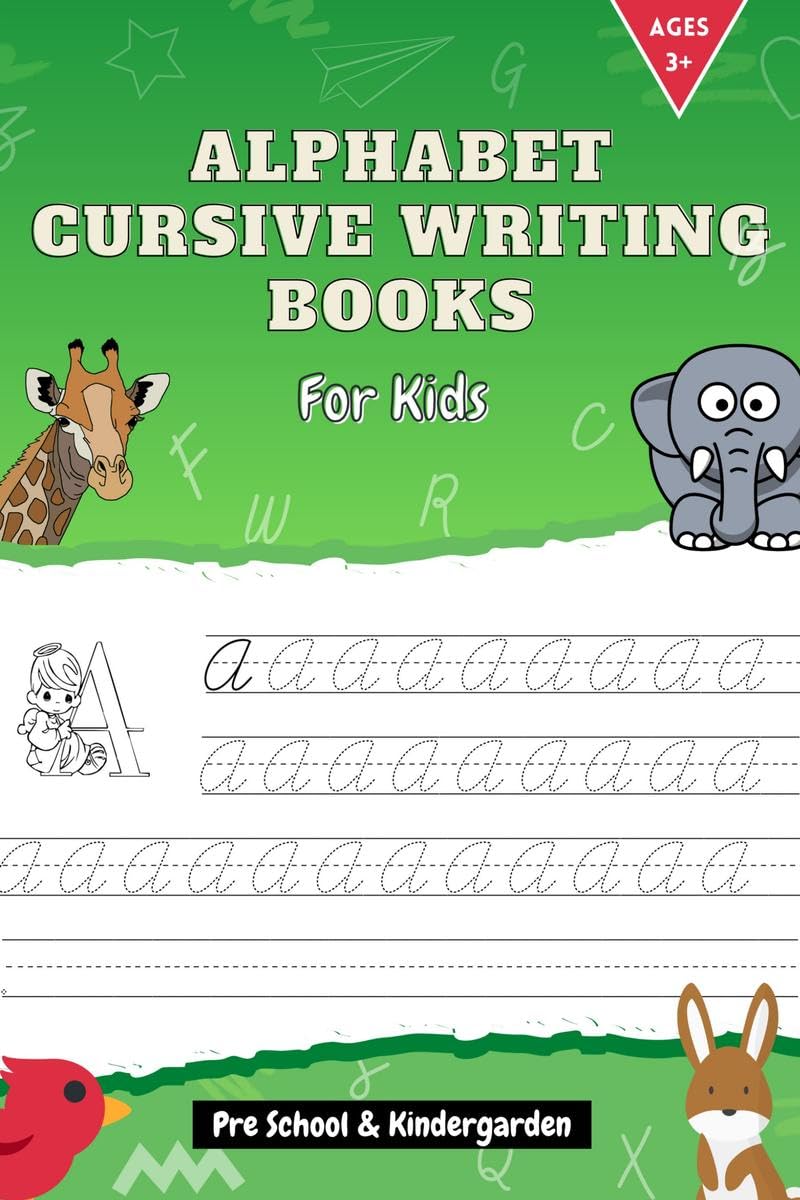 Alphabet Cursive Writing Books For Kids : Write A To Z Capital And Small Letters | Handwriting Practice