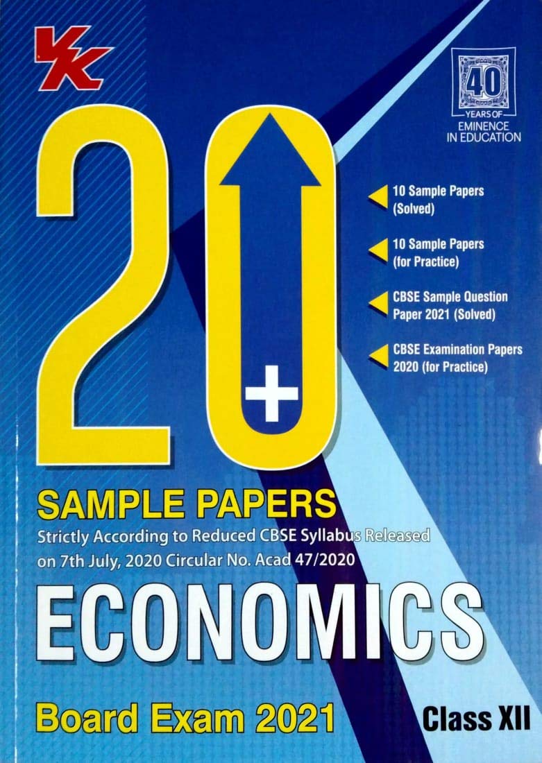Xam Idea 20 Plus Cbse Sample Papers Economics Class 12 For 2020 Exam
