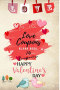 Love Coupons for him: Blank DIY Voucher Book for Boyfriend or Husband Fillable for Valentines, birthday, Christmas, anniversary