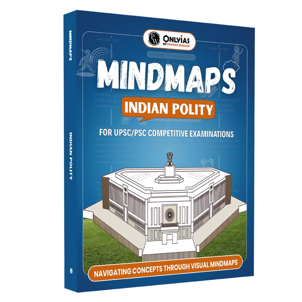 PW UPSC Mindmaps Indian Polity For UPSC/PSC Competitive Examinations | Navigating Concepts Through Visual Mindmaps [Paperback] P