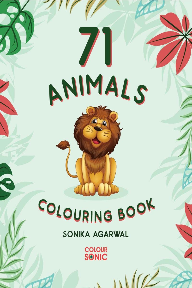 71 Animals Colouring Book : 71 Cute Animal Colouring Pages, Gift for Kids and Toddlers, Ages 38