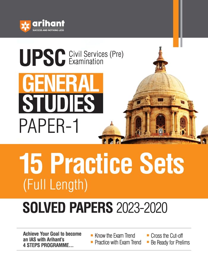 Arihant UPSC General Studies Paper 1 Civil Services Pre Exam 15 Practice Sets and Solved Papers (20232020)