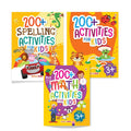 Activity Books for Kids (Set of 3 Books)  200+ Maths Activities, 200+ Brain Activities 3+, 200+ Spelling Activities  Brain Boo