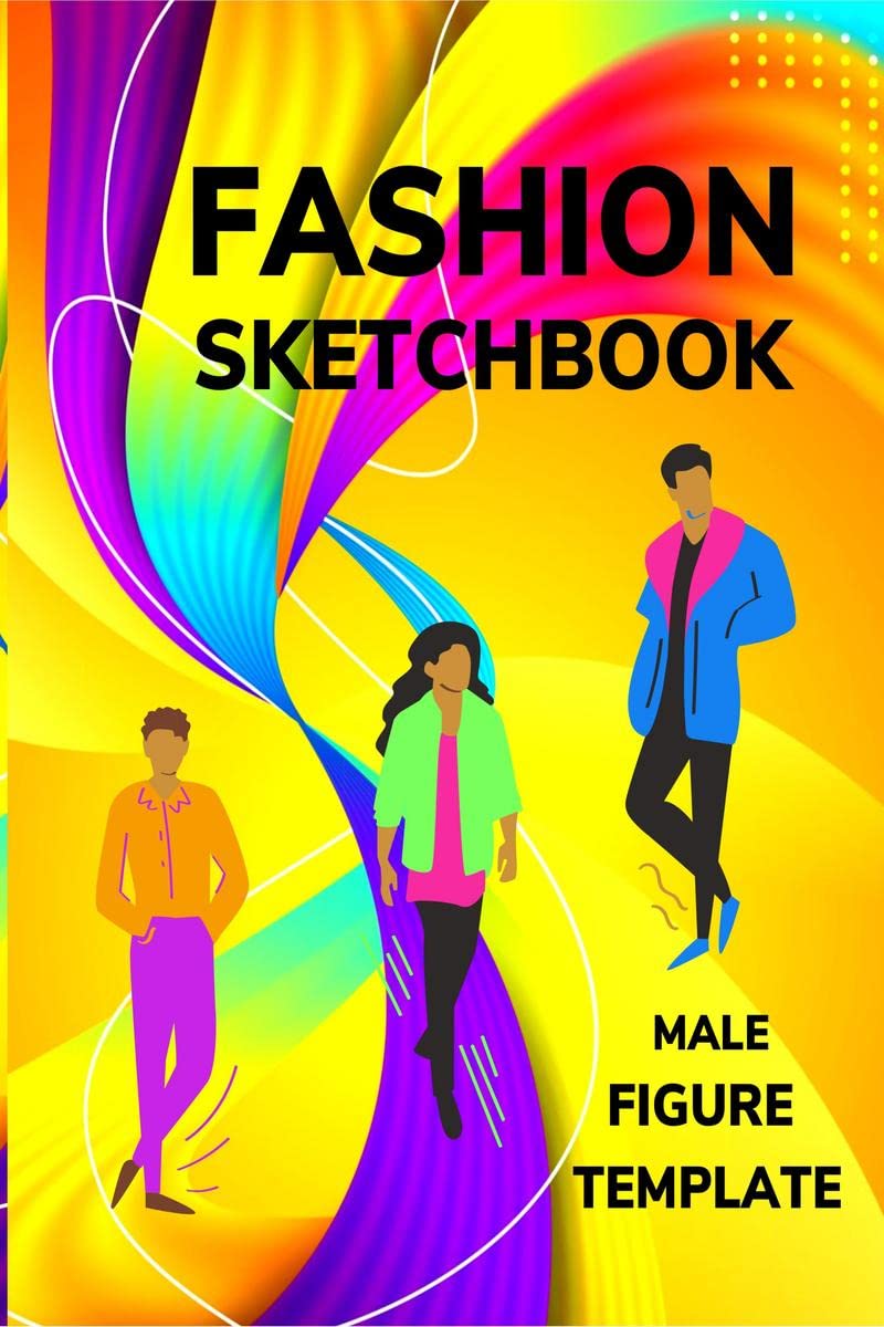 Fashion Sketchbook Male Figure Template : 480 Large Male Figure Template for quickly Sketching Your Fashion Design Styles and Bu
