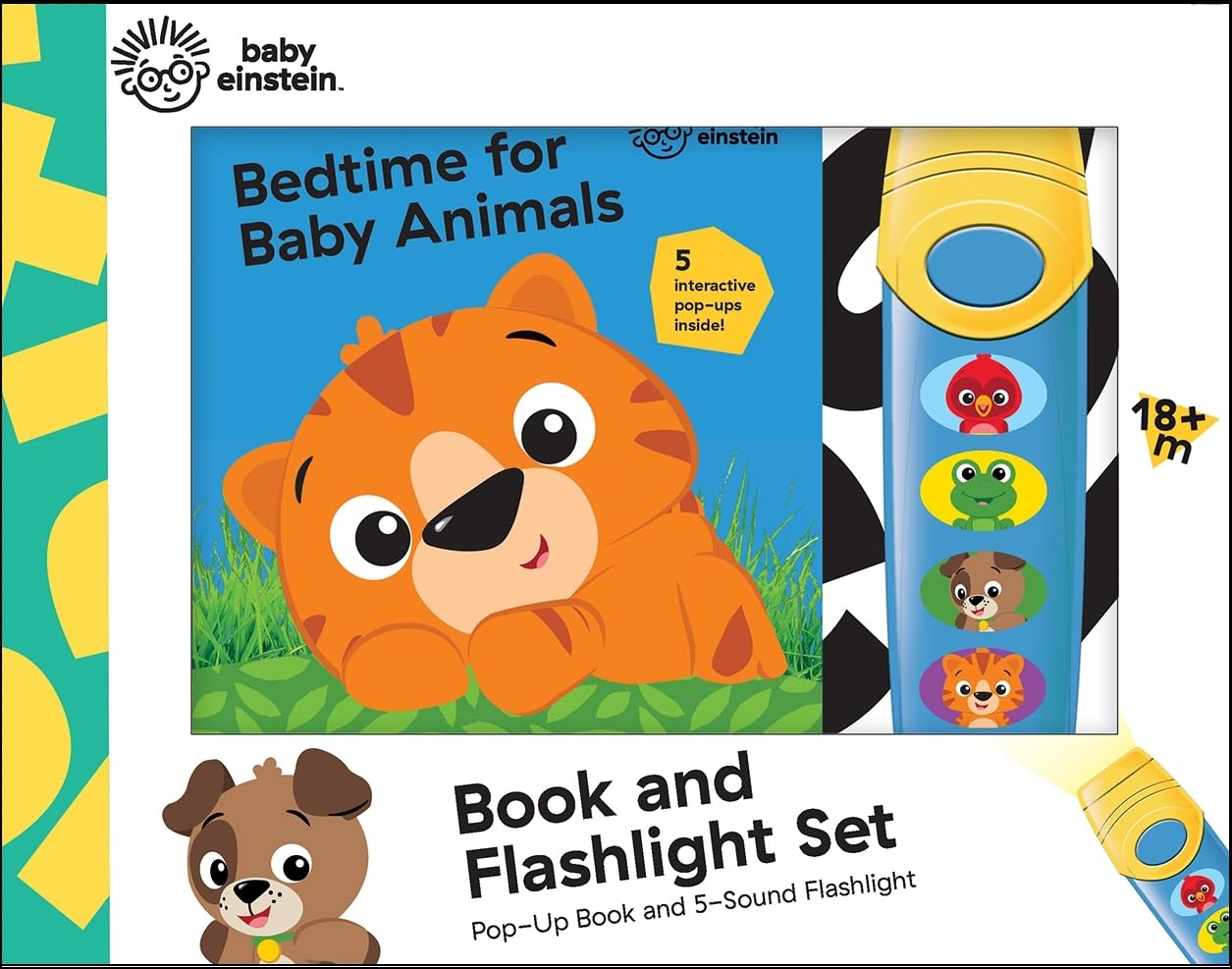 Baby Einstein: Bedtime for Baby Animals Book and 5Sound Flashlight Set