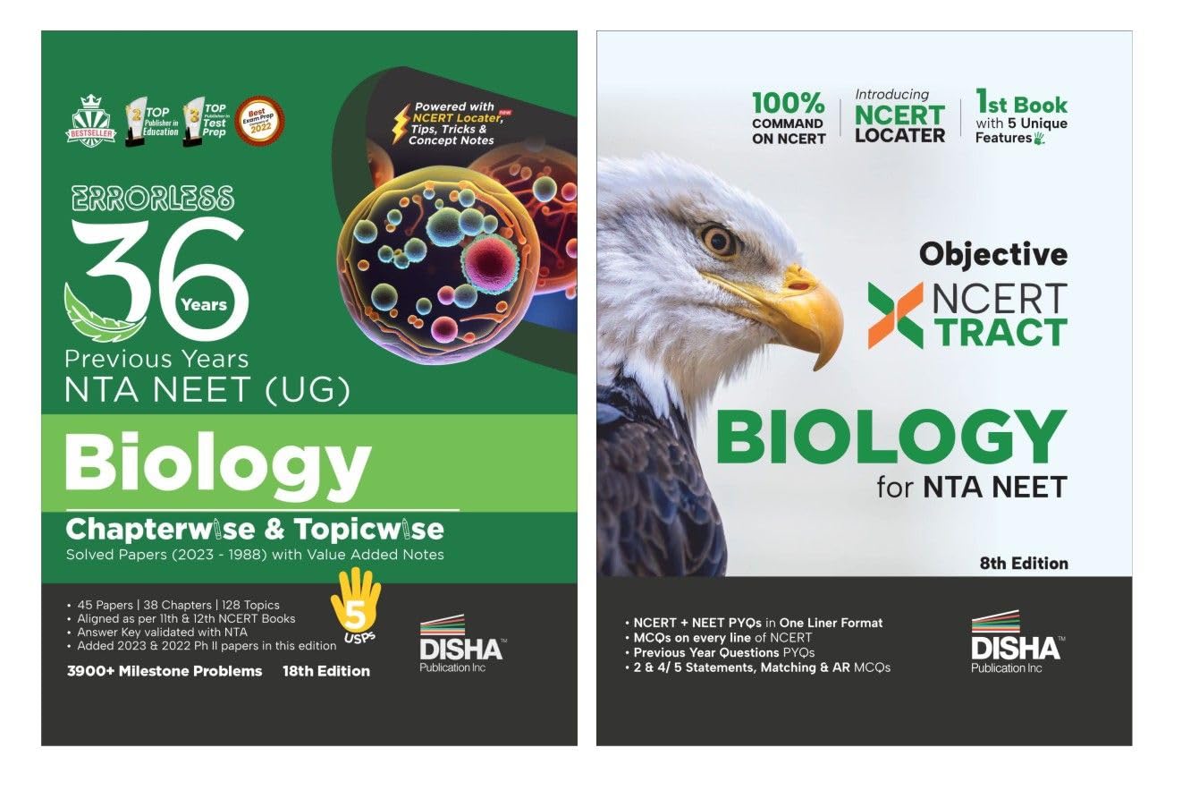 Disha Sureshot Success Combo For Nta Neet Biology  Objective Ncert Xtract Biology + 36 Years ChapterWise & TopicWise Solved P