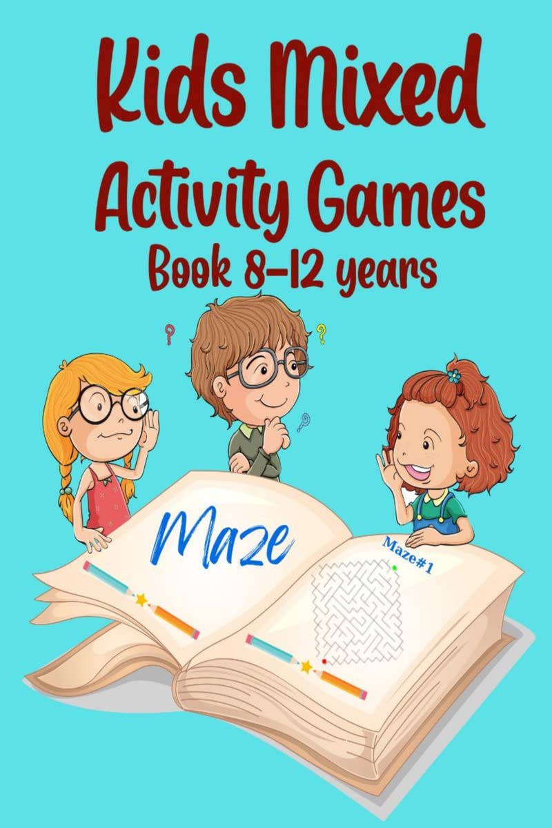 Kids Mixed Activity Games Book 812 years : Word Search, Thanksgiving Word Scramble, Maze, Hangman, Dot to Dot, 6x6 Sudoku Puzzl
