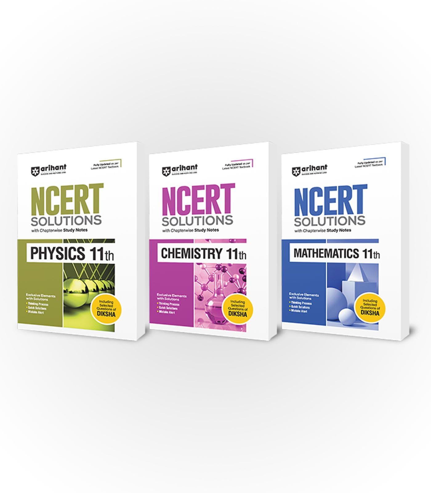 Arihant Ncert Solutions Physics,Chemistry,Maths Class 11 (Set Of 3) | Latest 2025 Edition With Chapterwise Study Notes And Solve