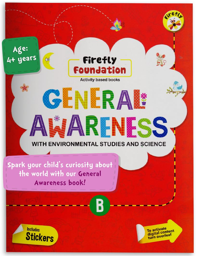 Firefly Gk Books For Kids 5 10 Years In English | General Knowledge Book B With Pictures, Quiz, Colouring, Videos | PreSchool 